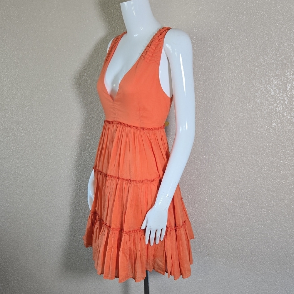 Devotion TWINS Mini Dress in Vibrant Orange - Picture 3 of 4